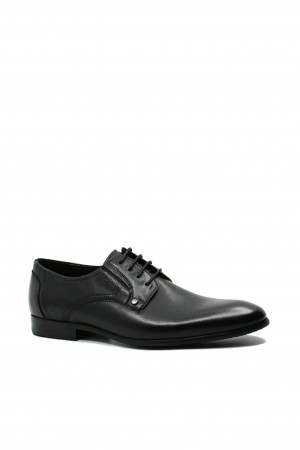 Pantofi formali Eldemas, negri, din piele naturală