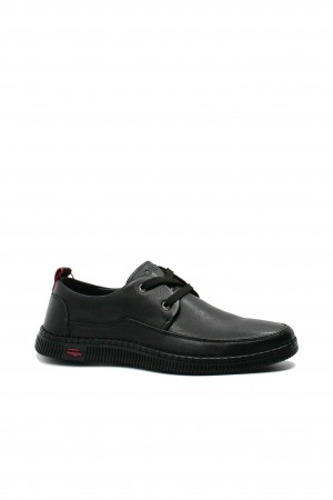 Pantofi casual-office bărbați Otter negri din piele naturală OTR620022