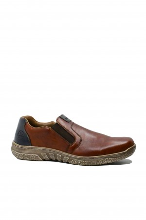 Pantofi slip-on Rieker maro din piele naturală RIK03552-24