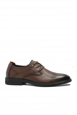 Pantofi bărbați Mels stil derby, maro, din piele naturală FNX16233