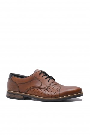 Pantofi bărbați Rieker smart-casual maro din piele naturală RIK13517-24