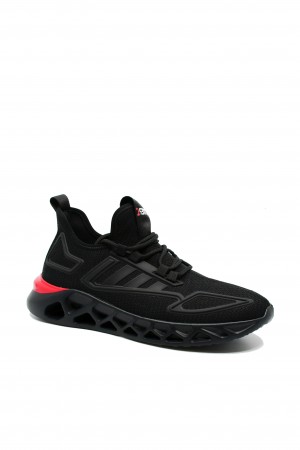 Sneakers înalți negri din material textil OTR17656