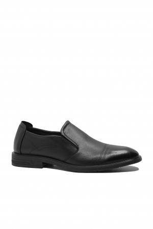Pantofi bărbați Mels fără șiret, negri, din piele naturală FNX16235