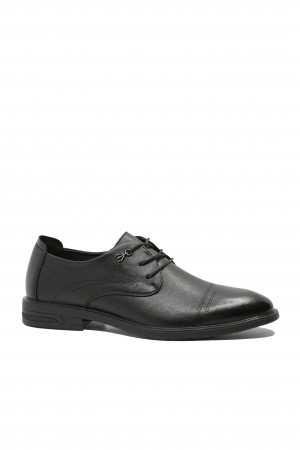 Pantofi bărbați Mels stil derby, negri, din piele naturală FNX16233
