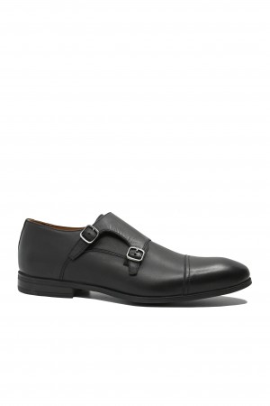 Pantofi eleganți Dogati double monk negri din piele naturală MIR12097-7N